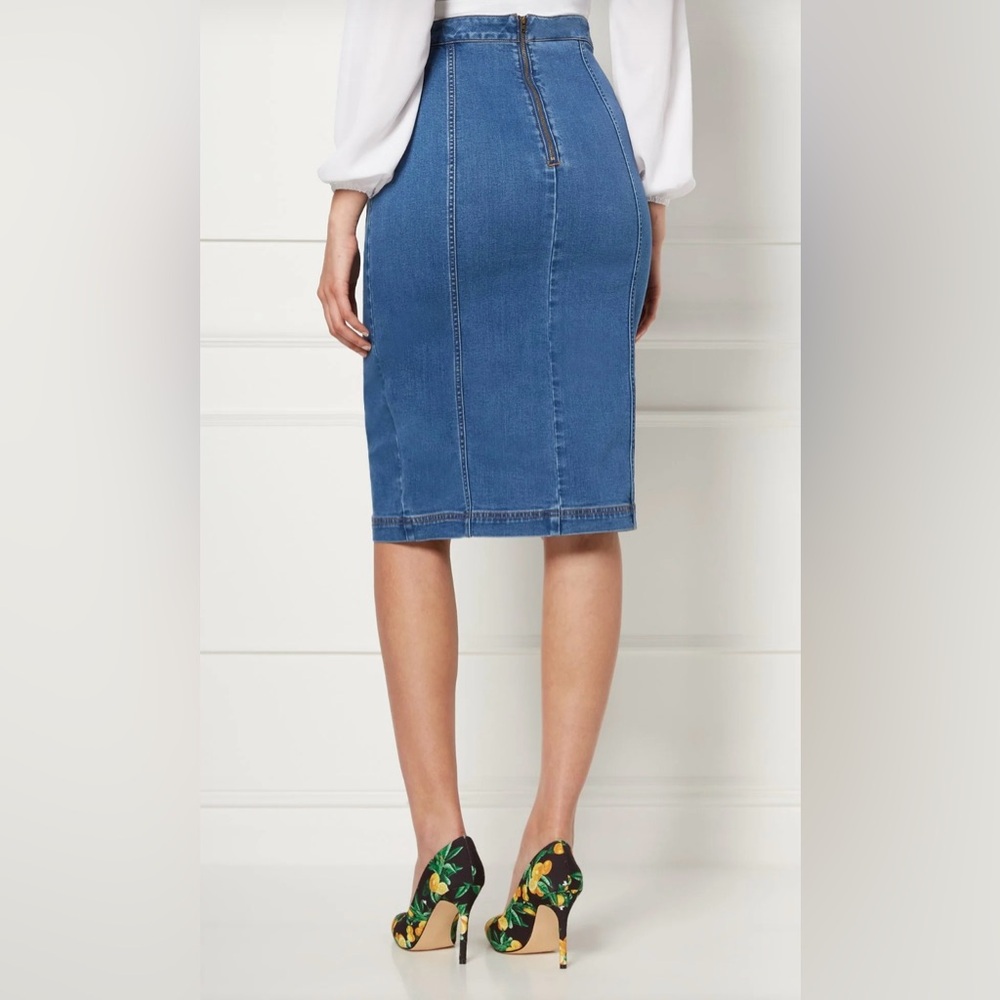 Eva Mendes Stretch Denim Skirt - Picture 3 of 9